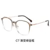 30370 Óculos Ultra-Leves Armação de Liga Metálica Tr90 Gradiente Fashionável Estilo Coreano Podem Ser Personalizados com Lentes de Grau e Proteção Contra Luz Azul