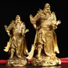Adornos de Cobre de Guan Gong Latón Dios de la Riqueza Wu Guan Erye Estatua de Bronce Guan Gong de Dos Dedos Decoraciones para el Hogar Sala de Estar Oficina Regalos