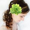 Horquilla de malla con plumas de rosa para novia, accesorio para el cabello con flores para danza, para mano de tela, ideal para actuaciones infantiles.