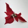 Ramo de flores de Navidad con simulación de flores, corona de flocado, accesorios al por mayor
