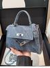 Bolsa de Mão Nova Kelly Lock Primavera 2025 Moda Retro Tendência Jeans Uma Alça Transversal Feminina