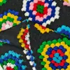 Tecido de Padrão Tricô Lã com Agulha Multicolorido Outono e Inverno Roupa de Tricô Casaco Tecido Pelúcia para Boneca Feito à Mão Espessado