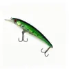 Señuelo minnow Wanhe de lance largo, flotante, con lámina holográfica, 11 cm, 13.4 g, adecuado tanto para agua dulce como salada, con sonajero