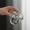 Tigela com tampa de vidro borossilicato anti-queimadura para preparo de chá Tigela de chá Baicai transparente Xícara de chá resistente ao calor conjunto de chá pote de mão tampa de tigela