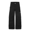 Pantalones cargo de estilo retro americano con pliegues, efecto desgastado y múltiples bolsillos para hombre y mujer, nuevos para otoño, holgados, de pierna ancha, rectos, casuales, modernos