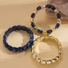 Pulseira Europeia e Americana Transfronteiriça de Pérolas com Contas Acrílicas, Pulseira de Estilo Étnico Retrô, Luxo Leve, Fashion, Joia de Mão Simples e Versátil