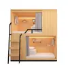 Litera de cuerpo entero estilo cápsula espacial para hostales juveniles, apartamentos, dormitorios, cama de doble capa engrosada para habitaciones de escolares, litera para apartamentos
