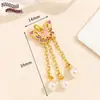 Colgante antiguo de oro estilo chino con cuenta de gota de aceite tridimensional, colgante con material para pulsera de cuentas DIY, collar, joyería