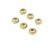 Cuentas de Color Dorado 14K que Conservan el Color Espaciadores de Transferencia Cuentas Doradas Pequeñas Sólidas Picadas Accesorios de Cuentas Hechos a Mano para Joyería DIY D93