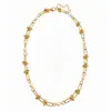 Collar de Acero Inoxidable 18K con Perlas Europeas y Americanas, Cadena para Clavícula de Mujer de Alta Gama, Moda, Venta al por Mayor
