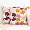 Funda de Almohada Hoja de Arce Calabaza Amazon Decoración de Acción de Gracias Funda de Cojín para Sofá de Casa Nueva Funda de Calabaza