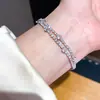 Pulsera con Cierre Redondo de Circonita Chapada en Oro Real de 18K, Pulsera Personalizada Simple y de Moda, Sensación de Lujo Ligero y de Alta Gama, Joyería para Mujer