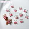 Rosa manicure material pacote jóias luminoso fishtail Camellia arco manicure jóias diy material artesanal
