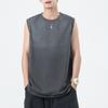 Chaleco Pesado de 280g para Hombre Verano Nueva Marca de Moda Americana Retro Pintado a Mano Rociado Deportivo Antiguo Camiseta sin Mangas