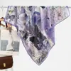 Lenço de seda de 90cm para mulheres, versátil e elegante, lenço pequeno rosa para pescoço, acessório estiloso para combinar com camisas, xales e lenços de cabeça