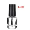 Frasco de Esmalte de Vidro Transparente 15ml Frasco Quadrado de Esmalte com Pincel Esmalte Cola para Cílios Frasco Vazio