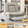 Sillón sofá individual, sofá cápsula espacial, sofá reclinable eléctrico giratorio para sala de estar, mecedora multifuncional de cuero WY