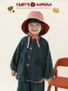 Wulibu 2026 Conjunto de Moda Infantil Primavera y Otoño Nueva Chaqueta de Mezclilla con Solapa Jeans Rectos Holgados