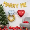 Decoración para Fiesta de Bodas de 16 pulgadas Set de Globos de Papel de Aluminio con Letras Marry Me Marry Me Globos para Celebración de Bodas
