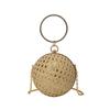 Bolsa de Festa Corrente da Moda 2023 Nova Bolsa de Mão Bola Dourada High-end Brilhante Diamante Moda Esférica Ombro Transversal