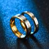 Anillo de pareja de acero de titanio Forever LOVE popular y minimalista, joyería de anillo de pareja de amor moderna y eterna