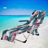 Funda para silla de playa con impresión digital 3D nueva, toalla reclinable de microfibra, bolsa para toalla de playa, serie de hojas de una pieza