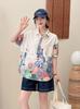 Roupas de Verão 2025 Estilo Japonês Estampa de Desenho Animado Soltas Tamanho Grande Doces Redutoras de Idade Camisetas de Manga Curta Tops Femininos Atacado
