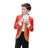 Disfraz de Performance de Drama de Corte Estilo Europeo para Niños, Vestido de Escenario con Adornos Dorados de Príncipe Encantador