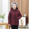 Casaco de Inverno com Penas da Vovó, Acolchoado de Penas de Pato Branco para Idosos, Roupa Externa de Algodão Feminina, Roupa Externa Curta para Mãe