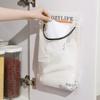 Artefacto de almacenamiento de bolsas de basura de cocina, bolsa de almacenamiento de gran capacidad montada en la pared para almacenamiento de bolsas de plástico, bolsa de malla con velcro