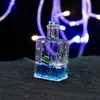 Botella Pequeña Cuadrada de Acrílico Reloj de Arena Líquido Aceite Gota Velero Botella de Deriva Decoración de Escritorio para el Hogar Pequeños Adornos Regalos para Niños