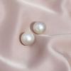 Aretes de Perlas Rosas Premium Estilo Francés Vintage Hepburn Simples Elegantes Coloridos de Cuentas Grandes