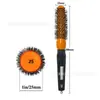 Tubo de Aluminio Resistente a la Temperatura de Cerámica Peine Peine de Peluquería Peine de Rodillo de Cerámica para Peinar Cilindro Cerdas de Nylon Peine para Rizos