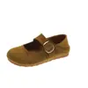 Zapatos Birkenstock retro para mujer que aumentan la altura, nueva moda de verano, doble uso con faldas, zapatos de abuela, planos Mary Jane poco profundos