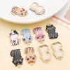 25,5x16mm Pingente Charme Animal Gatinho Desenho Animado Estampa de Gotejamento de Óleo Liga de Zinco DIY Acessórios para Joias Feitas à Mão
