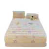 Lençol de Cama de Lã de Leite Fofo de Desenho Animado Peça Única de Inverno Espessado Quente Antiderrapante Totalmente Envolto Cobertura de Cama Fixa Cobertura de Colchão Doméstico