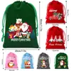 2026 Saco de Doces de Natal Saco de Veludo com Cordão Embalagem de Maçã Doce para Véspera de Natal Saco de Presente Decoração de Parede de Natal