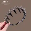 Diadema de Cristal de Lujo Peine Nueva Moda 2026 Corona Alta Resistente a la Presión Antideslizante Diadema con Toque de Alta Gama para Salir Accesorio para el Cabello