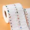 Adesivo de nome com fundo branco adesivo de nome infantil fonte de material fabricante adesivo de papelaria de desenho animado fofo adesivo de nome impressora