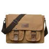 Bolsa Transversal Masculina Transfronteiriça Bolsa Mensageiro Retro Bolsa Masculina Bolsa de Lona Bolsa de Ombro Maleta Casual para o Dia a Dia Mochila