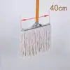 Mopa plana hilo de algodón mopa mango de madera doméstico anticuado propiedad absorbente ordinario tamaño grande algodón puro mopa para suelos fabricante mayorista