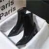 Botines de Tacón Grueso Pequeño, Adelgazantes, Estilo Nuevo, Tacones Altos Cómodos de Gama Alta para Otoño e Invierno, Botines Cortos Versátiles para Mujer, Estilo Coreano de Otoño e Invierno