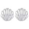 Pendientes de Concha Retro Europeos y Americanos para Mujer, Elegantes Pendientes de Concha Dorados, Pendientes de Concha Vintage Dorados y Plateados, Joyería de Concha
