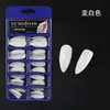 Pontas de unha caixa com 100 peças unhas de extensão pontas full half cover unhas postiças French pontas longas bailarina atacado