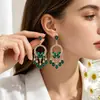 Brincos Luxuosos de Strass Totalmente Cravejados com um Design Extravagante e Sofisticado, Adequados para Eventos Noturnos e Casamentos, Apresentando Franjas de Alto Valor para Mulheres