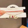 Pulseira de Fio Vermelho com Pônei de Zircônia para o Ano do Zodíaco, Luxo Leve, Sensação de Alto Padrão, Pulseira Exquisita, Fashion, Estilosa, de Nicho, Acessório de Mão Versátil