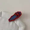 Pinza para el pelo con lazo estampado de mezclilla, estilo dulce y fresco, para niñas, pinza versátil sin costuras para flequillo, pinza dulce lateral para estudiantes
