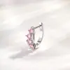 Pendientes de Aro Geométricos Hensen Versátiles con Microincrustaciones de Circonita Versión Coreana Clavos de Acero de Titanio 316L Joyería para Perforación de Oreja con Aguja Recta