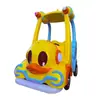 Nuevo modelo del coche de atracciones eléctrico del patito amarillo para niños, con ruedas grandes que se iluminan al escanear, adecuado para puestos exteriores, coche de choque Gabon para padres e hijos