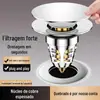 Rolha de Ralo de Pia, Pino Pop-Up para Lavatório, Tubo de Dreno Tipo Pressão, Dispositivo Anti-Odor, Acessórios Universais